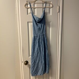 Volcom Mystic Mama Dress Baby Blue Polka Dot Size Large NWT